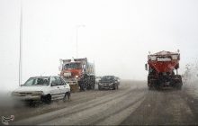 وضعیت راههای کشور؛ بارش برف و باران در جاده های 24 استان