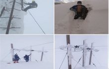 اختلال محدود شبکه برق در 4 استان درپی بارش برف